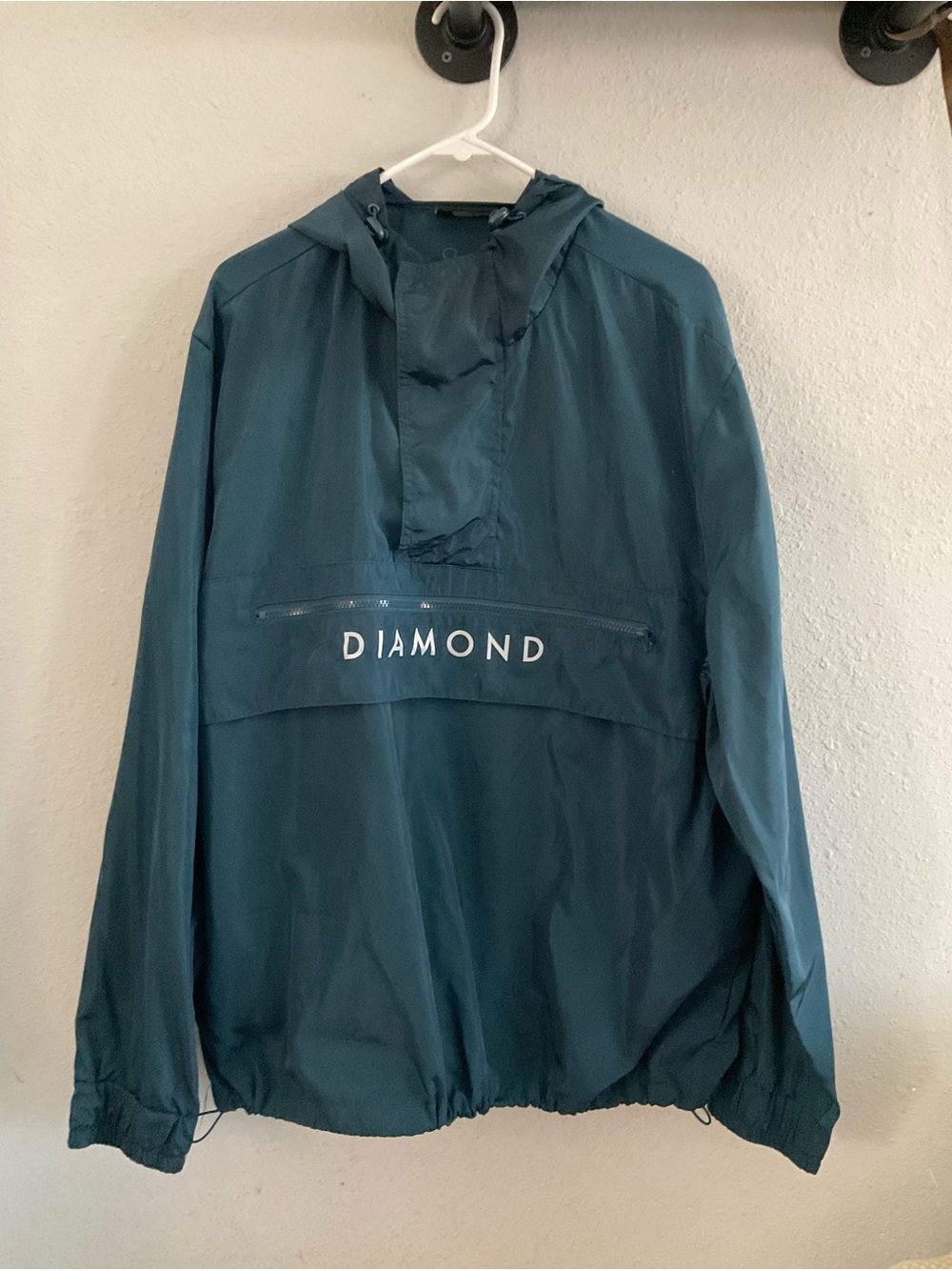 Diamond Supply Co. Dark Teal Hooded Windbreaker Jacket
